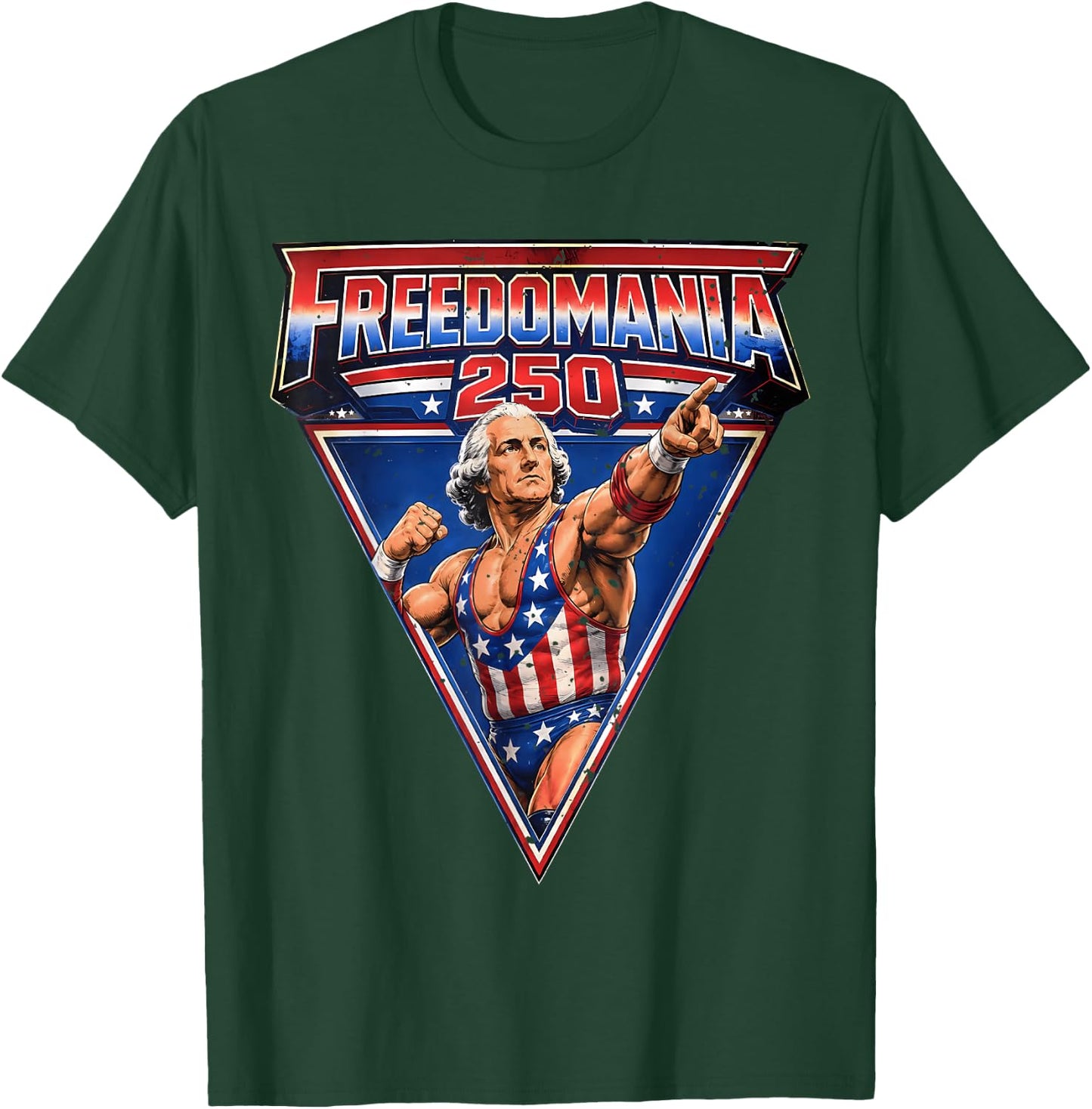 George Washington Freedomania 250 Years 4th of July T-Shirt - T-Shirt | Forest