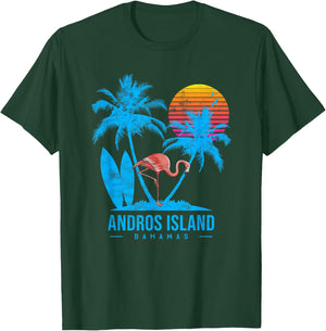 Andros Island, Bahamas. Palm trees sunset T-Shirt - T-Shirt | Forest