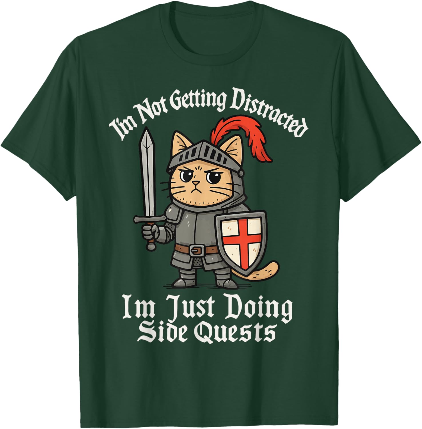 I'm Not Getting Distracted I'm Just Doing Side Quests T-Shirt - T-Shirt | Forest