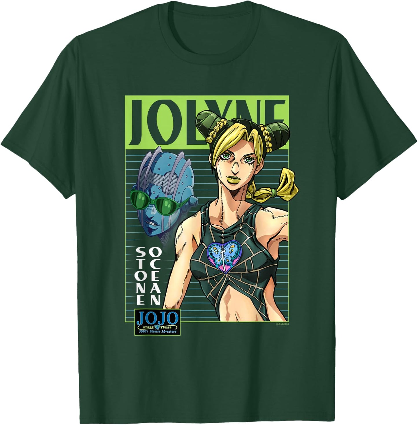 JoJo's Bizarre Adventure Jolyne & Stone Ocean Mugshot Anime T-Shirt - T-Shirt | Forest
