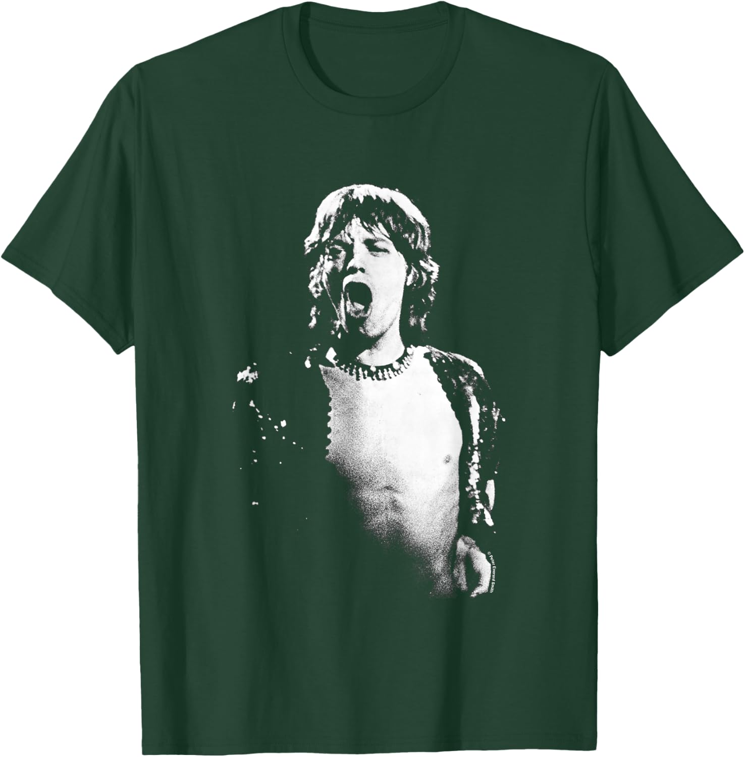 Mick Jagger 1971 Rolling Stones Live by Everard Smith , Black, S T-Shirt - T-Shirt | Forest