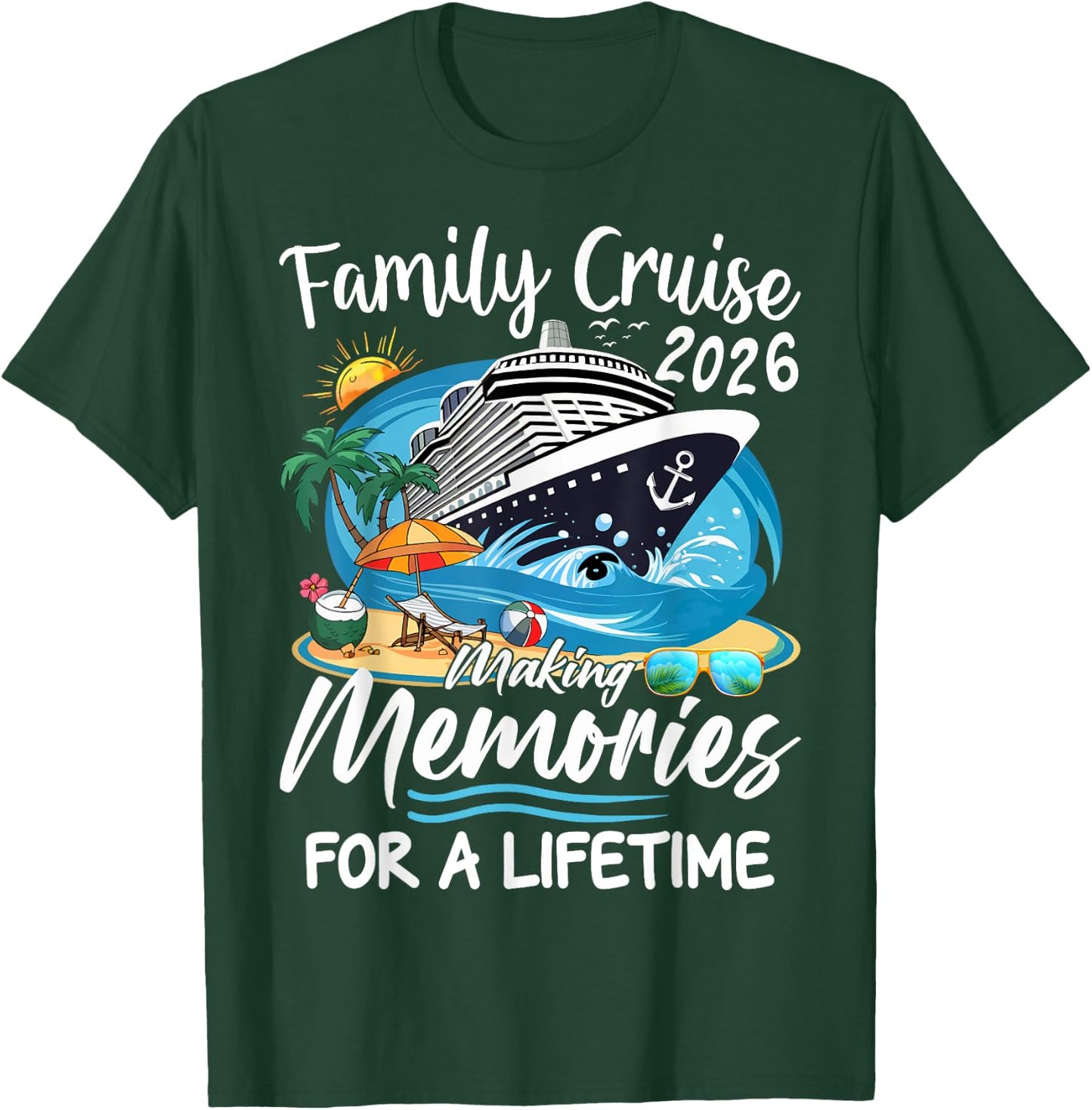 Family Cruise 2026 Family Matching Cruise Vacation Party T-Shirt - T-Shirt | Forest