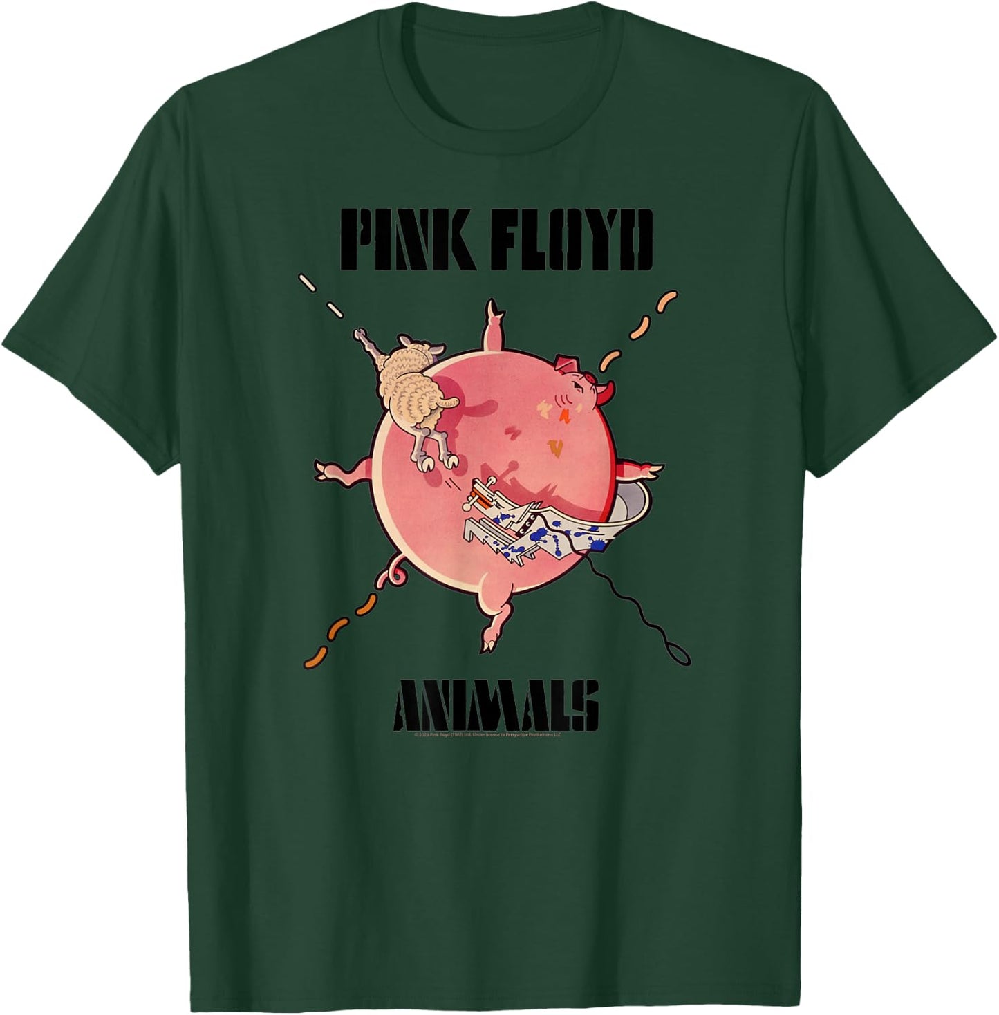 Official Pink Floyd Fat Pig Rock Music Band Retro T-Shirt - T-Shirt | Forest