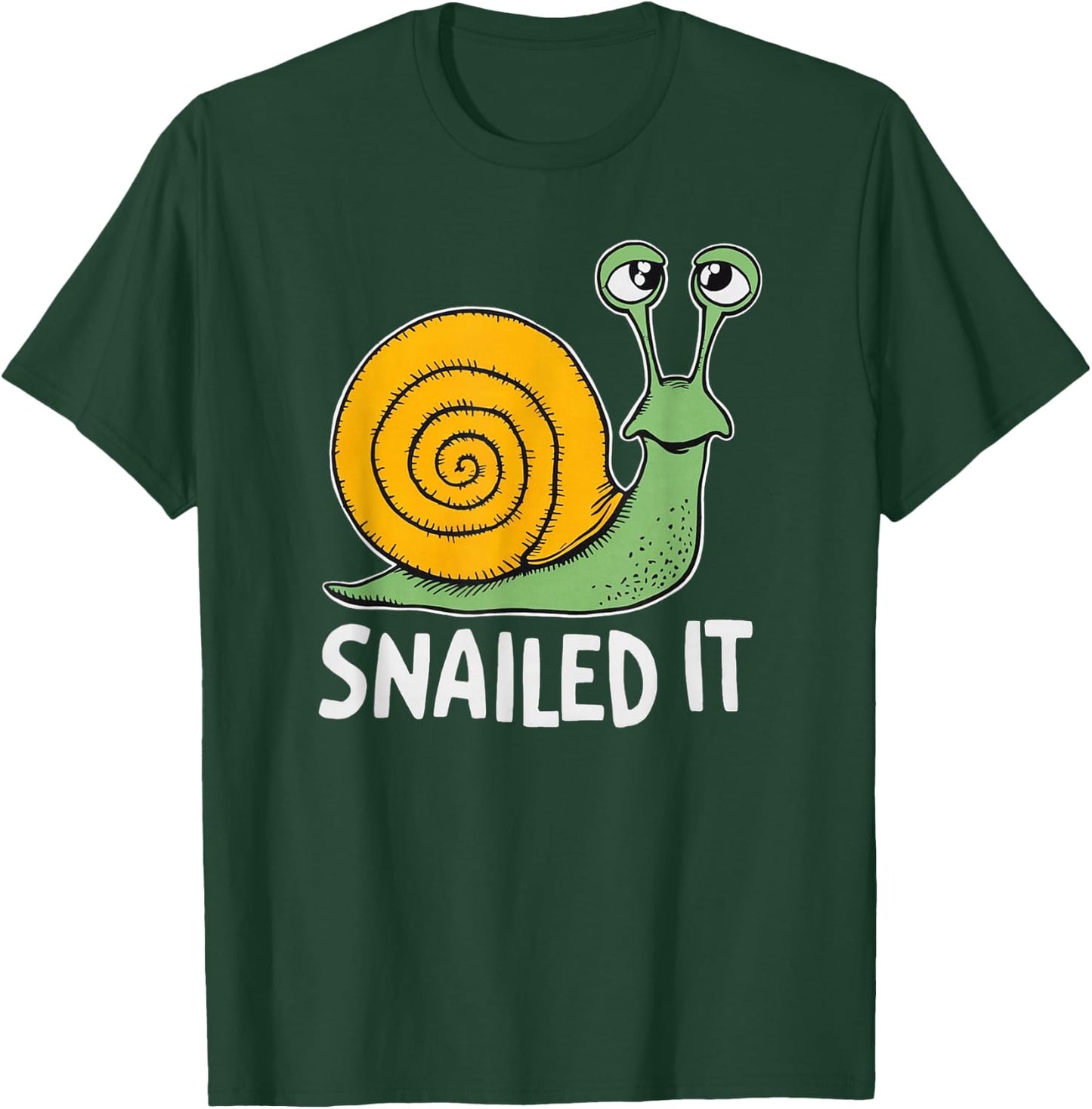 Snailed It Funny Snail Lover Nailed It T-Shirt - T-Shirt | Forest