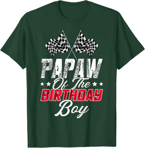 Race Car Papaw Of The Birthday Boy Racing Family Pit Crew T-Shirt - T-Shirt | Forest