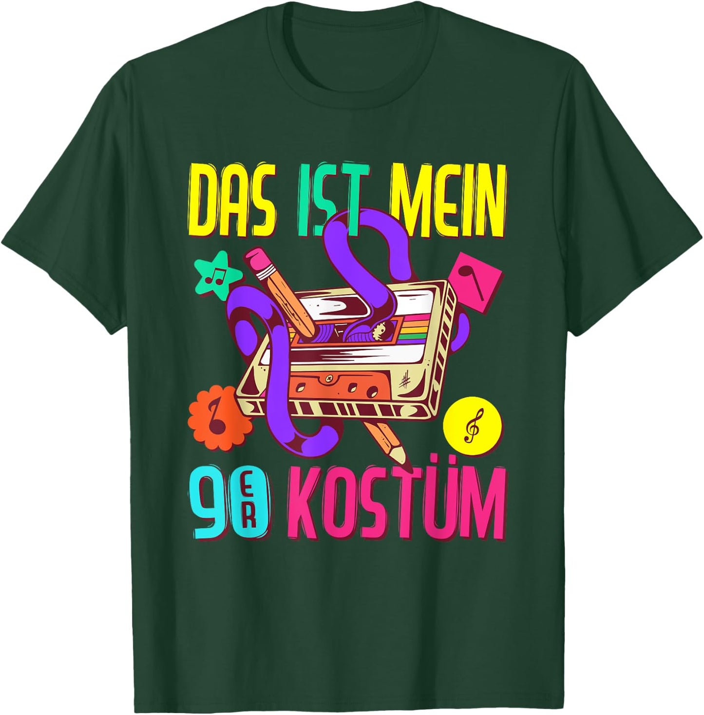 90er Jahre Outfit Damen Herren | Das ist mein 90er Kostüm T-Shirt - T-Shirt | Forest