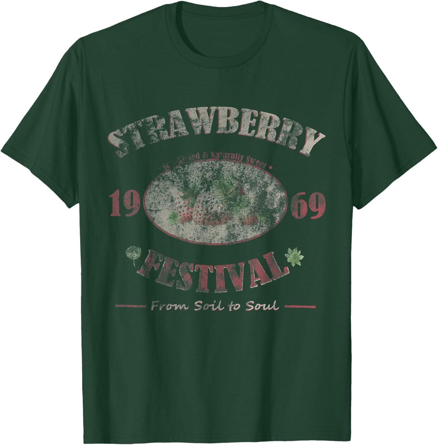 Strawberries Strawberry Festival Vintage Graphic T-Shirt - T-Shirt | Forest