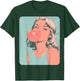 Cute Girl Pink Bubble Gum Anime Women's Female T-Shirt - T-Shirt | Forest