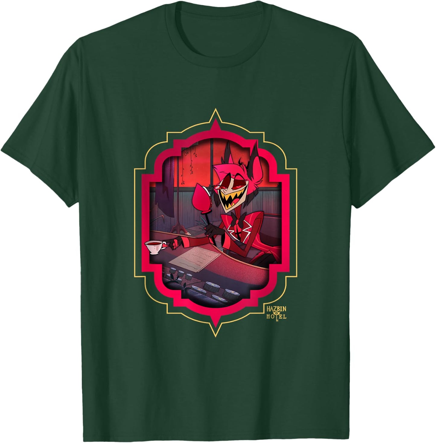 Hazbin Hotel - Alastor , black T-Shirt - T-Shirt | Forest