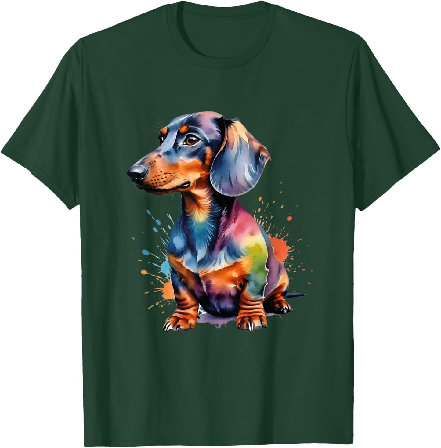 Colorful Wiener & Dachshund T-Shirt - T-Shirt | Forest