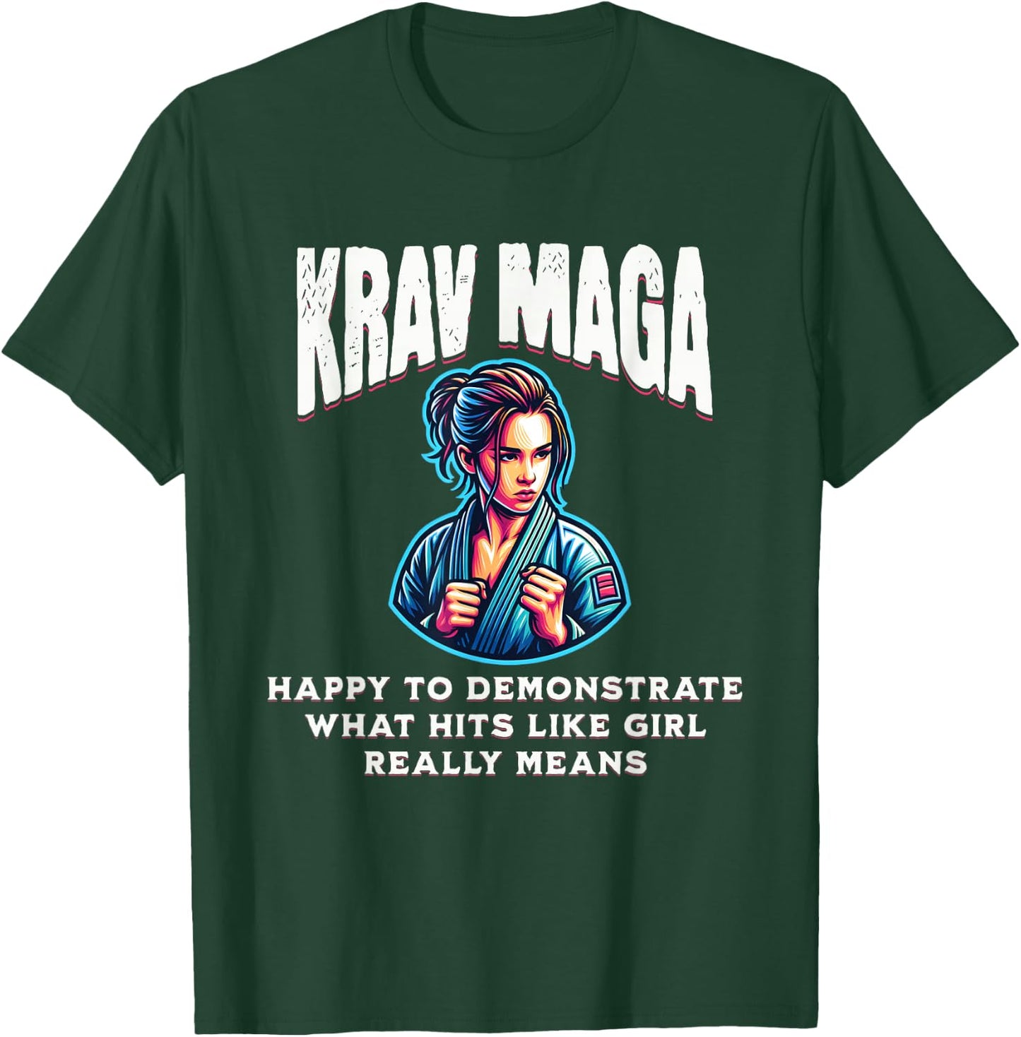 Krav Maga Girl Krav Maga Equipment MMA Items Krav Maga , Black, S T-Shirt - T-Shirt | Forest