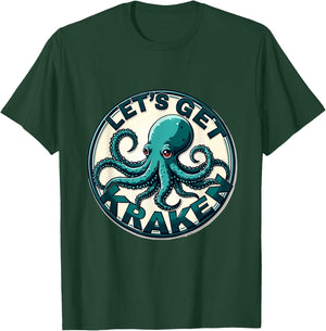 Let's Get Kraken Nautical Sea Octopus T-Shirt - T-Shirt | Forest