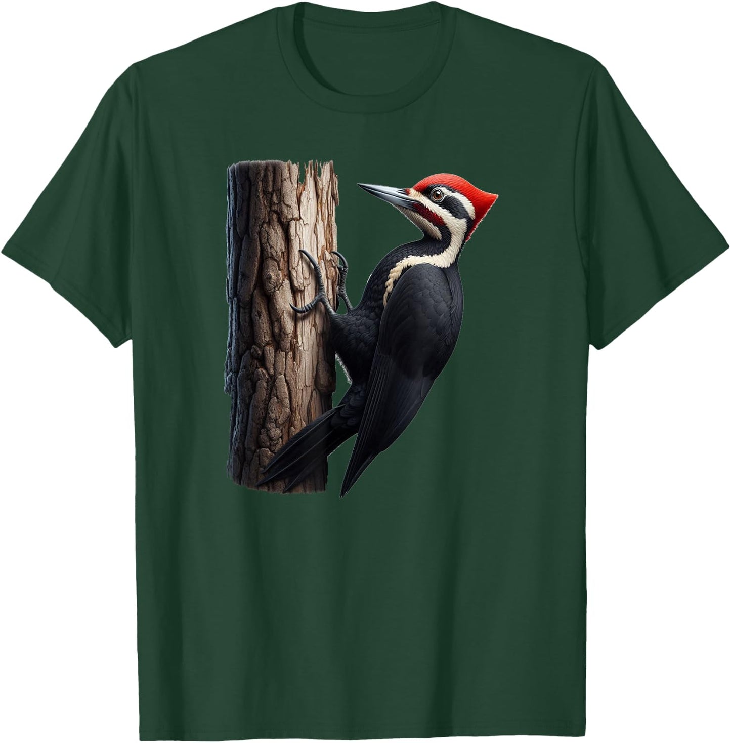 Bird Series. Pileated Woodpecker Bird. Artist's Rendition. T-Shirt - T-Shirt | Forest