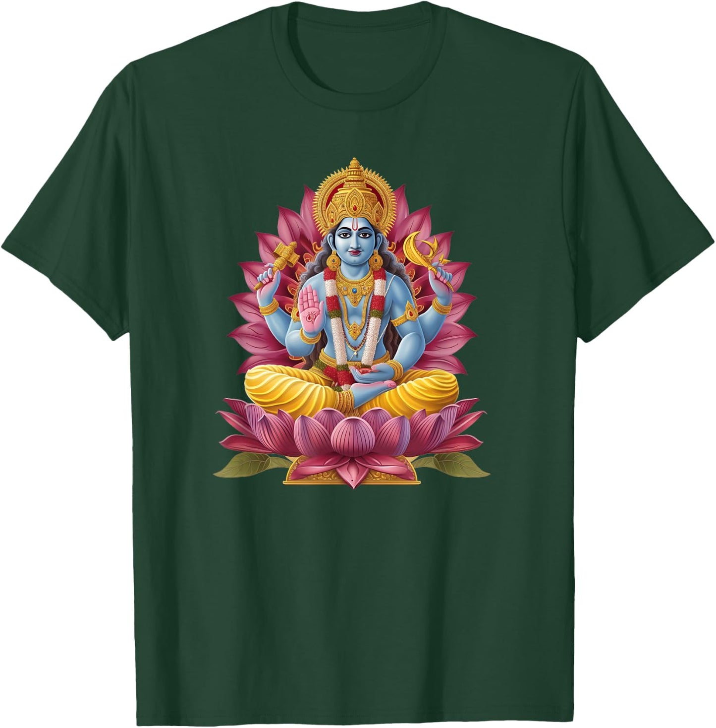 Hindu God Vishnu - Hinduism Symbol of Protection Vishnu T-Shirt - T-Shirt | Forest