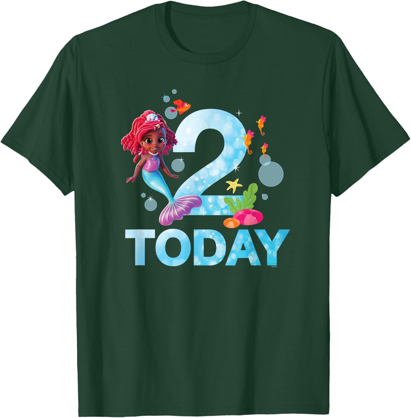 Disney Junior’s Ariel Second Birthday 2 Years Old Today T-Shirt - T-Shirt | Forest