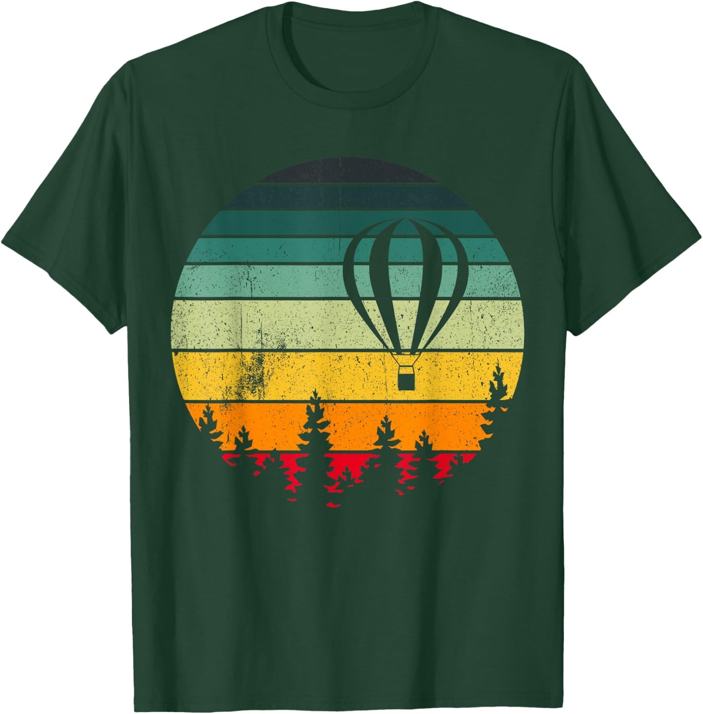 Vintage Hot Air Balloon Festival Balloonist Fly Ballooning T-Shirt - T-Shirt | Forest