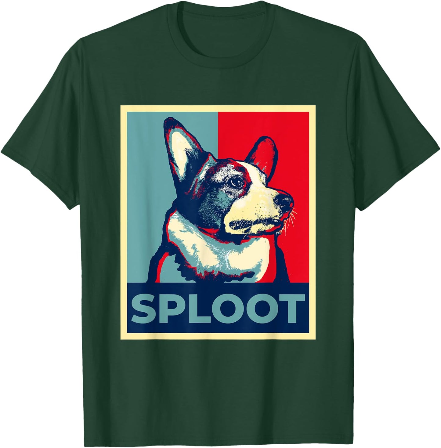 Funny Corgi Meme Sploot Election 2024 Hope Campaign Poster T-Shirt - T-Shirt | Forest