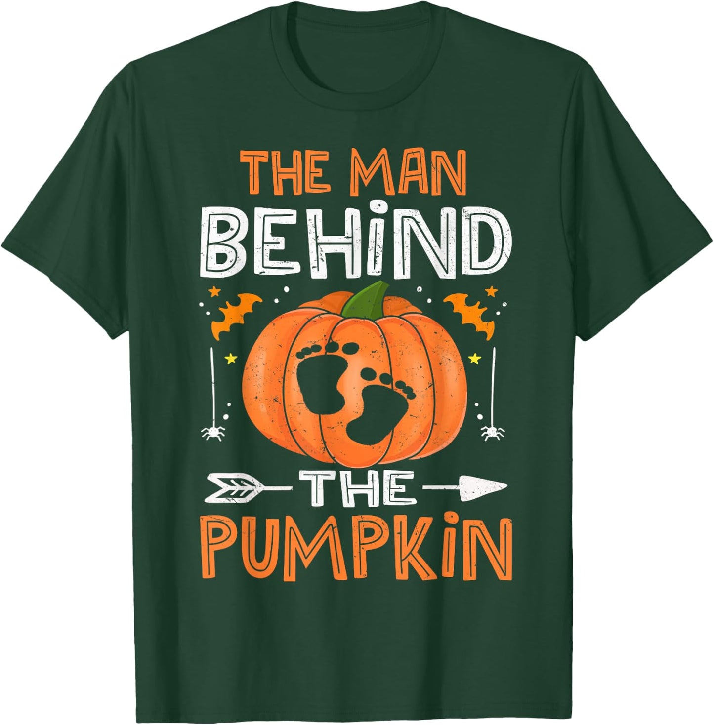 Daddy Halloween Pregnancy Shirt, The Man Behind The Pumpkin T-Shirt - T-Shirt | Forest