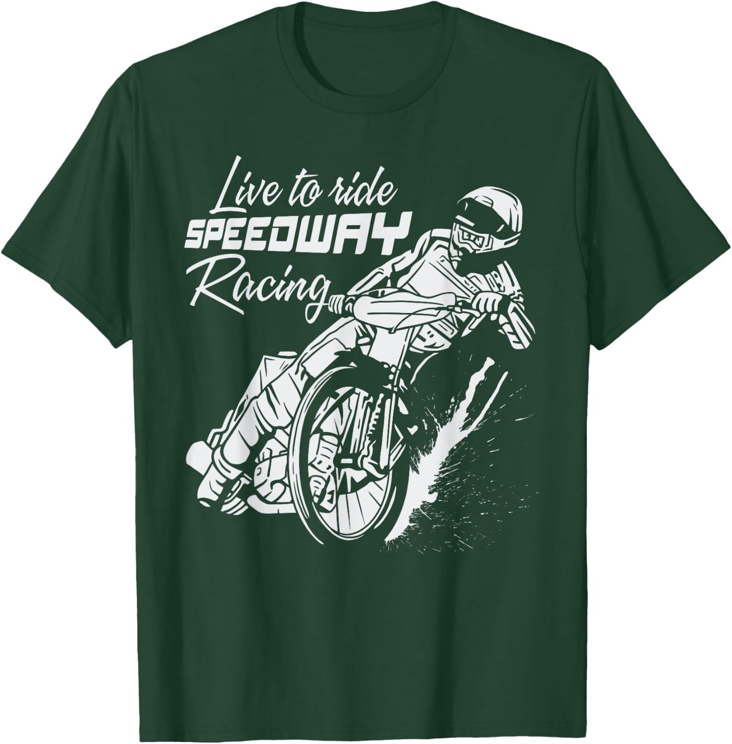 Speedway Racing Motorradrennen T-Shirt - T-Shirt | Forest