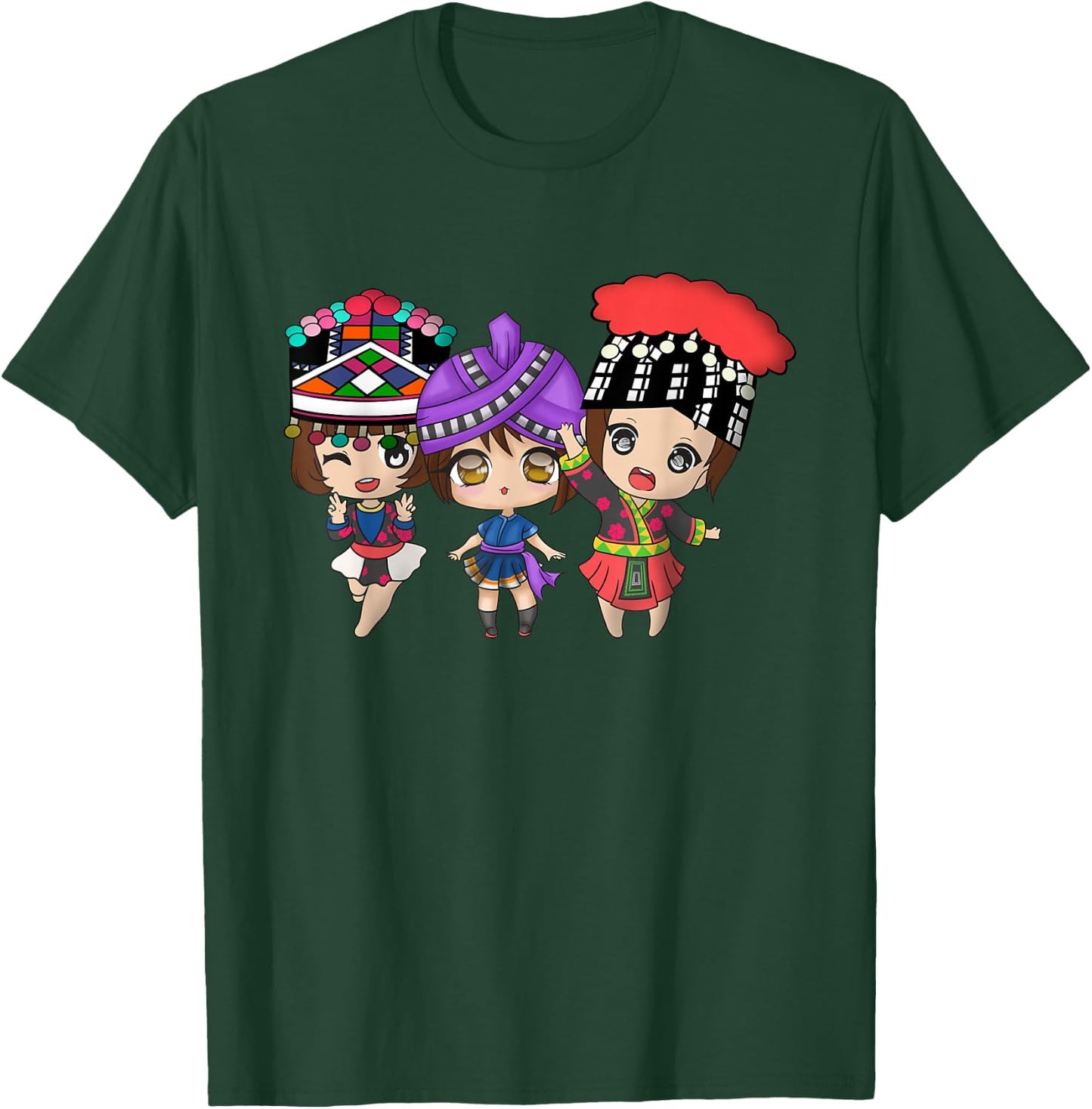 Hmong Girl Miao Woman Proud Hmoob Sisters T-Shirt - T-Shirt | Forest