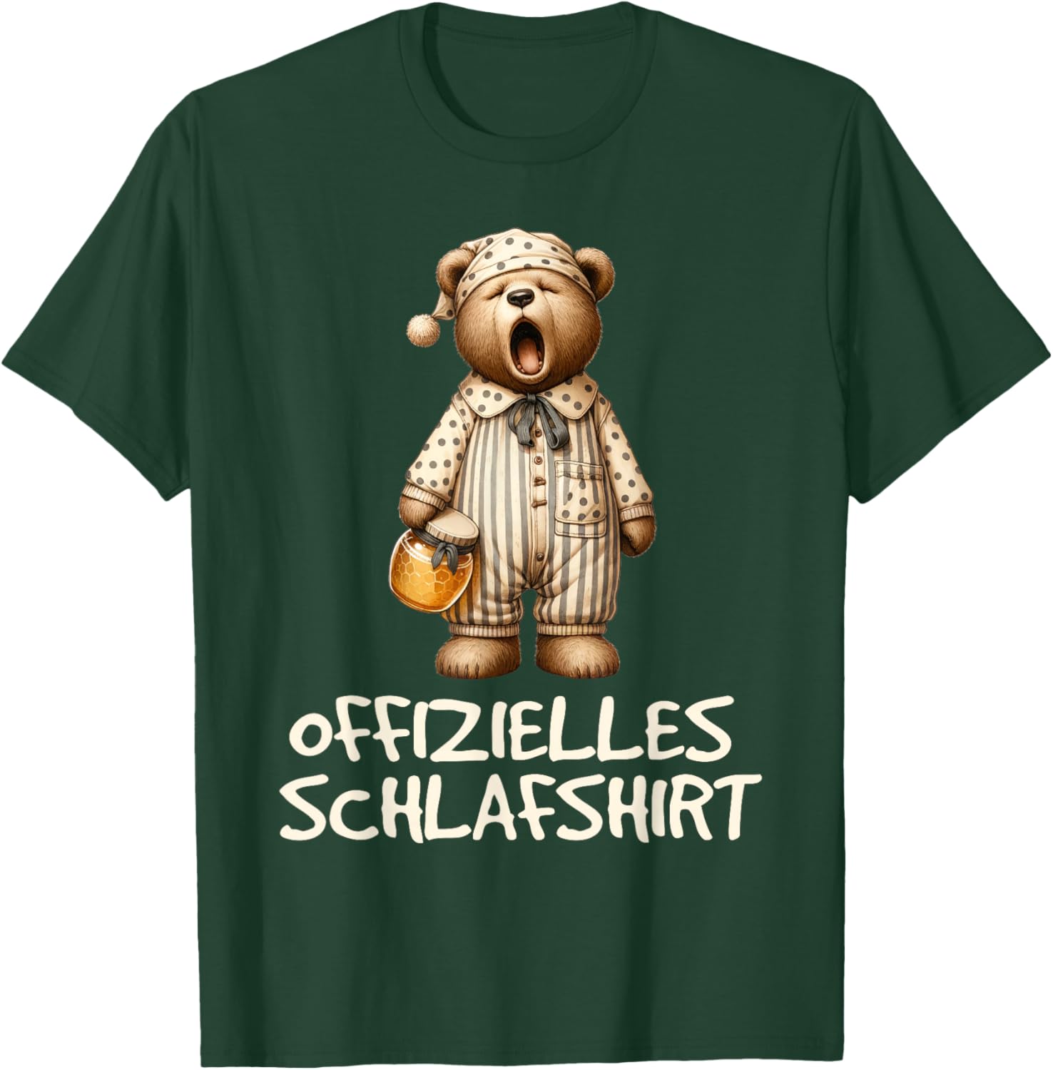 Official Sleep Shirt Bear , black T-Shirt - T-Shirt | Forest