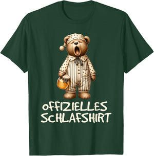 Official Sleep Shirt Bear , black T-Shirt - T-Shirt | Forest