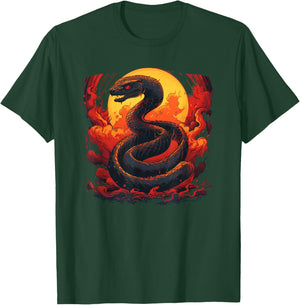 Cool Snake Flames for Reptile and Pets Lovers T-Shirt - T-Shirt | Forest