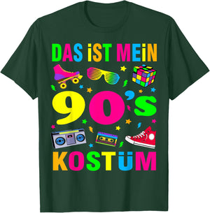 90s Theme Party 90s Costume - I Love the 90s , black T-Shirt - T-Shirt | Forest