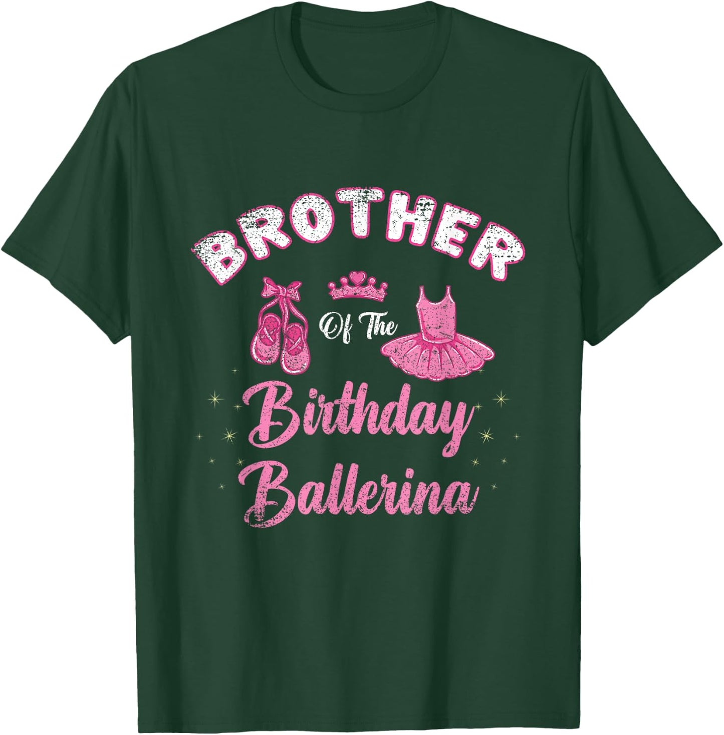 Brother Of The Birthday Ballerina Vintage T-Shirt - T-Shirt | Forest