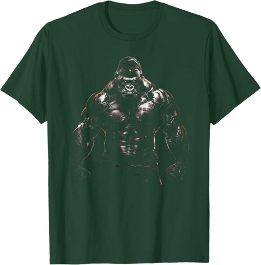 Gorilla Monkey Gym Wear Bodybuilding Workout Motivation T-Shirt - T-Shirt | Forest