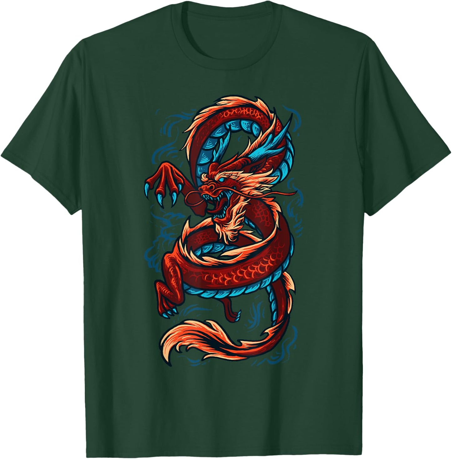 Best Dragon Gift East Asia Dragons Lover Clothes Chinese Dragon - -Adults - Black - Small - Short Sleeve - Modern - Dragon Theme Women's T-Shirt - T-Shirt | Forest