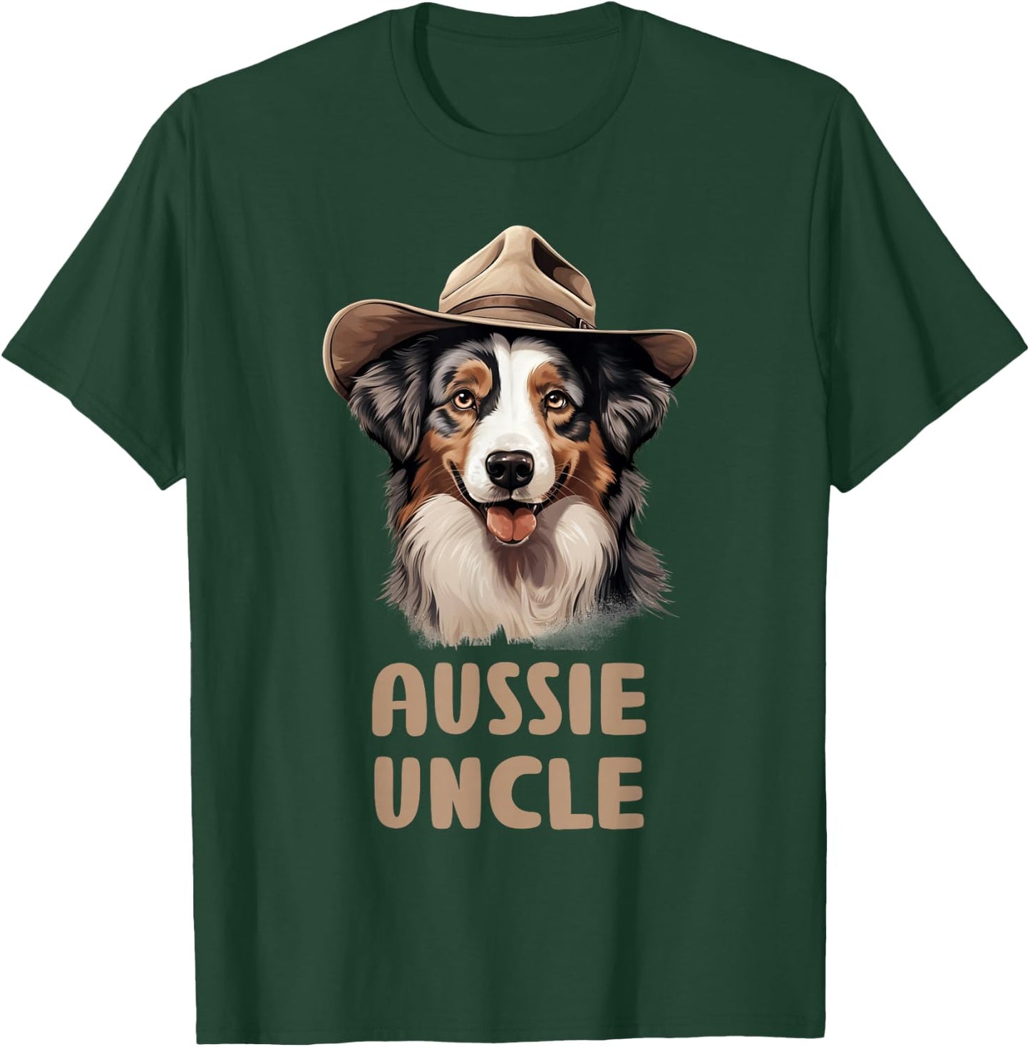 Aussie Uncle Dog Lovers Gift Australian Shepherd Owner T-Shirt - T-Shirt | Forest
