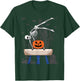 Skeleton Gymnastics Halloween Pumpkin Horizontal Bar T-Shirt - T-Shirt | Forest