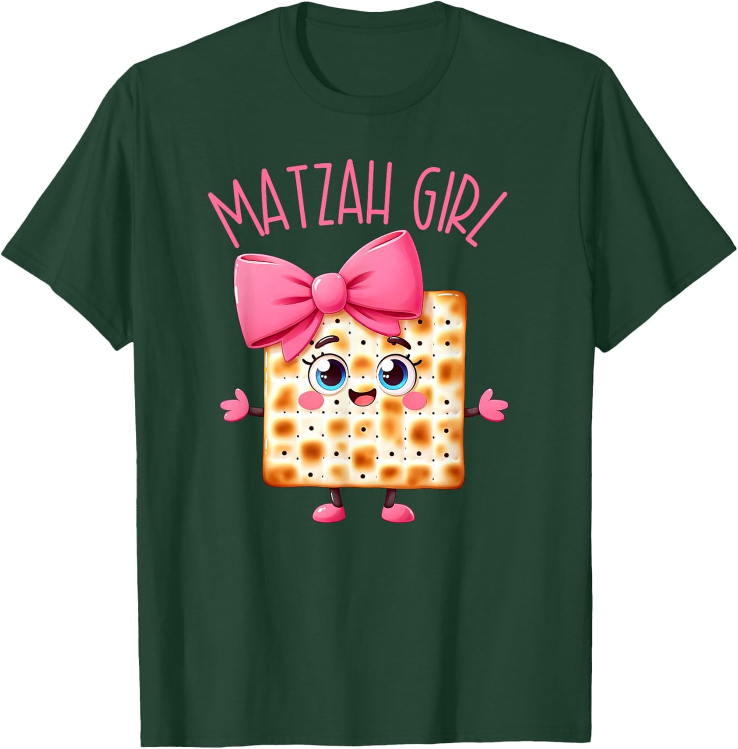 Matzah Girl Happy Passover Jewish Pesach Seder Afikoman Girl T-Shirt - T-Shirt | Forest
