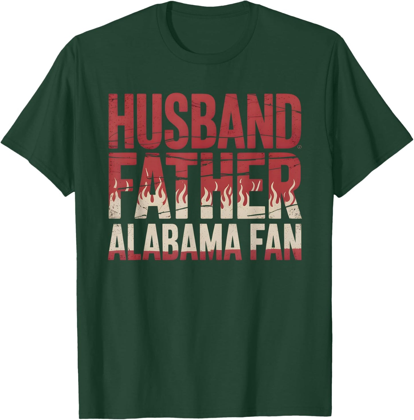 Husband, Father, Alabama Fan | Fathers Day Alabama Dad T-Shirt - T-Shirt | Forest