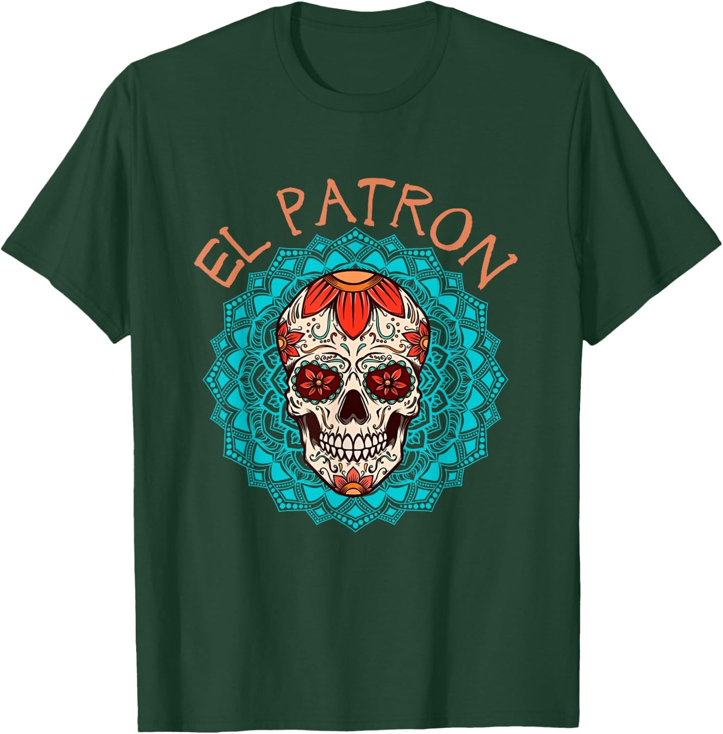 El Patron El Jefe Dia de los Muertos Zuckerschädel für Herren T-Shirt - T-Shirt | Forest