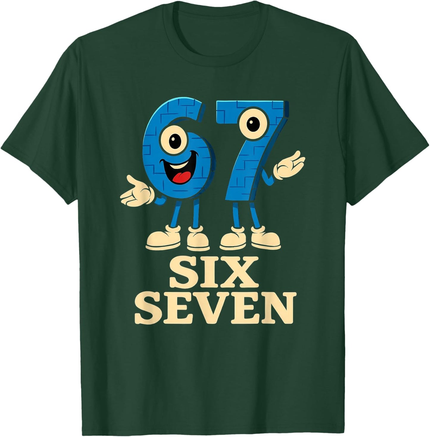 Kinder Meme 67 Six Seven 6 7 T-Shirt - T-Shirt | Forest