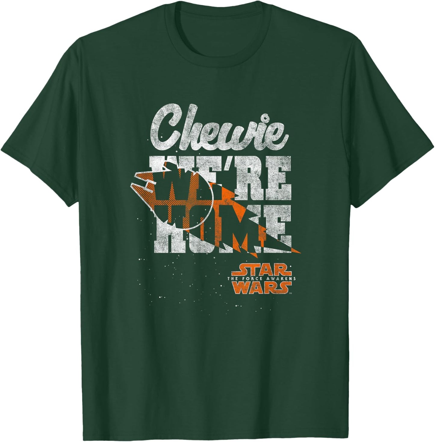 Star Wars: The Force Awakens Chewie We're Home Distressed T-Shirt - T-Shirt | Forest