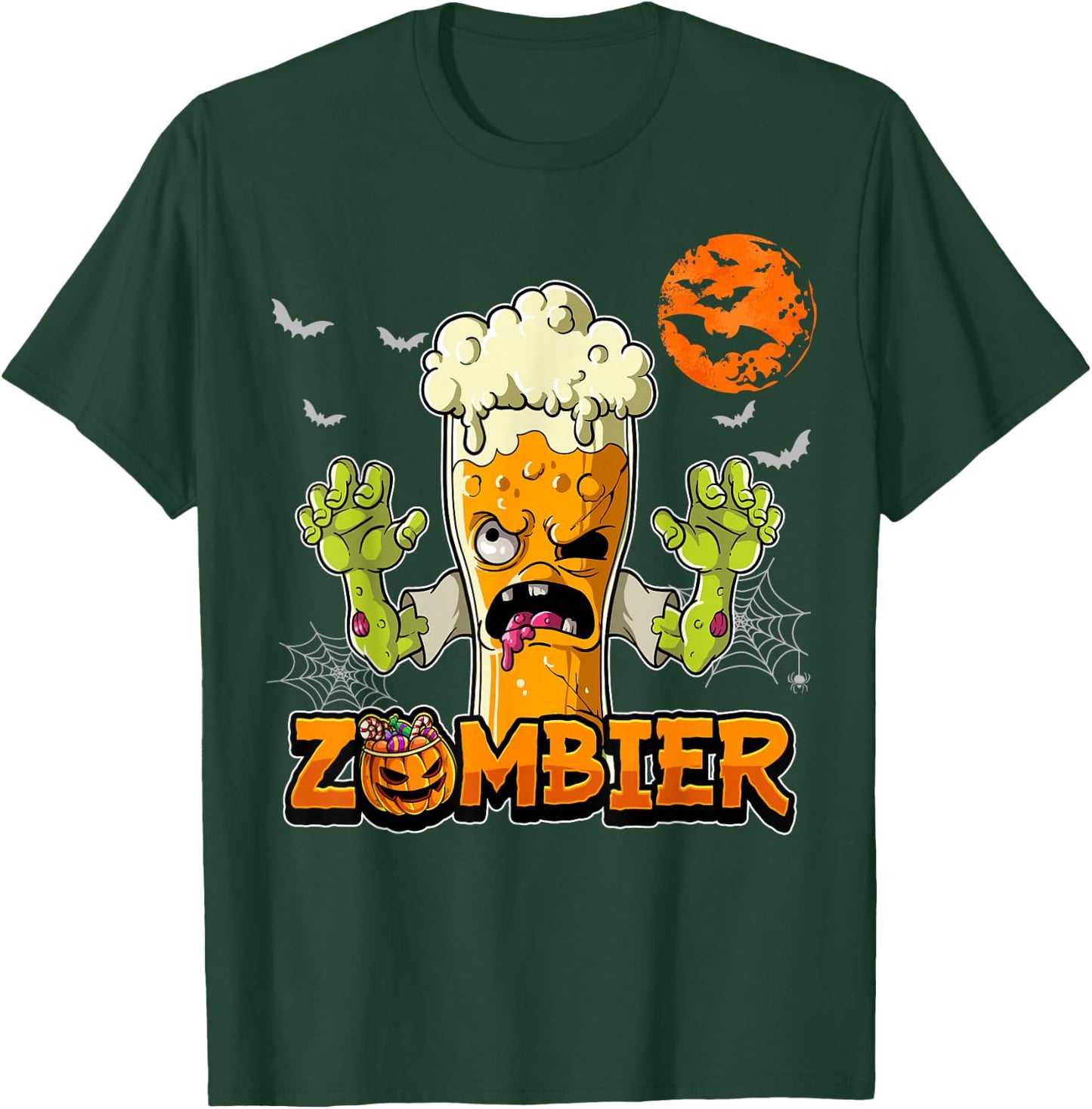 Halloween Zombie Zombier , black T-Shirt - T-Shirt | Forest