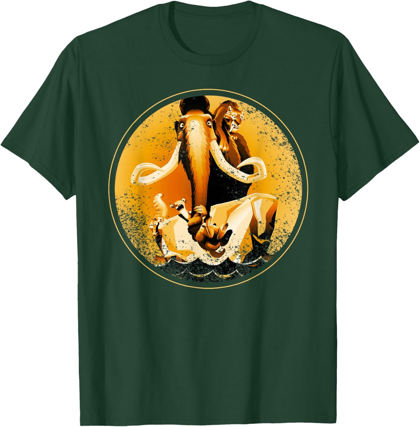 Ice Age Manfred Diego Sid and Scrat Sepia T-Shirt - T-Shirt | Forest
