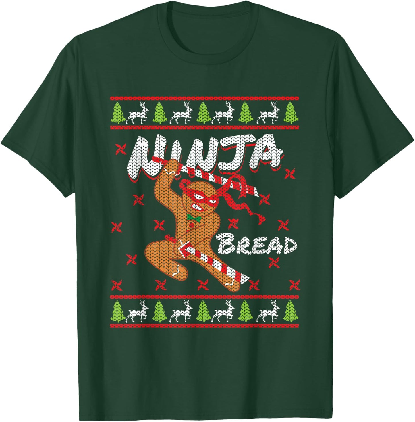 Ninjabread Man Gingerbread - Ninja Gift Ginjas Christmas T-Shirt - T-Shirt | Forest