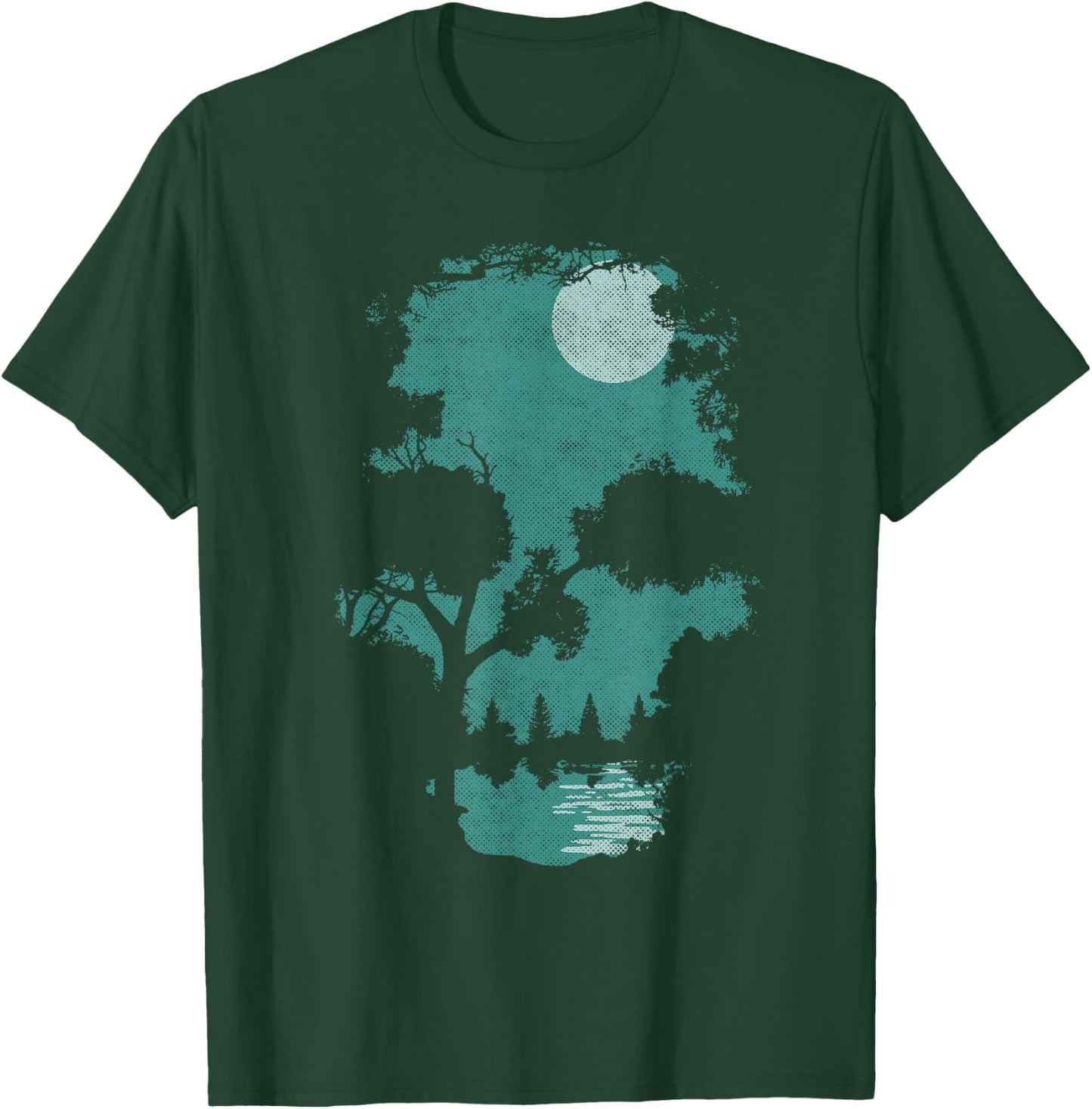 Halloween Wilderness Skull T-Shirt - T-Shirt | Forest