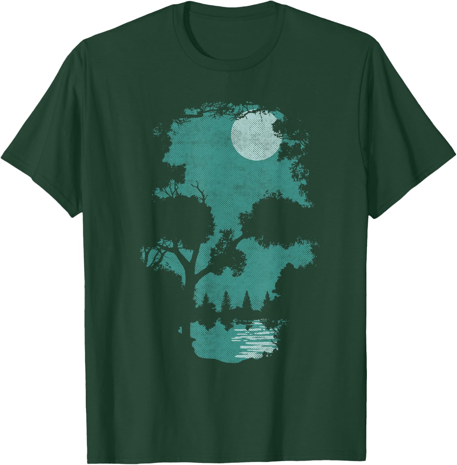 Halloween Wilderness Skull T-Shirt - T-Shirt | Forest