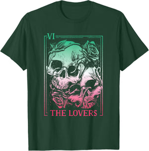 The Lovers Tarot Card Occult Goth Abrosexual Gothic Soulmate T-Shirt - T-Shirt | Forest