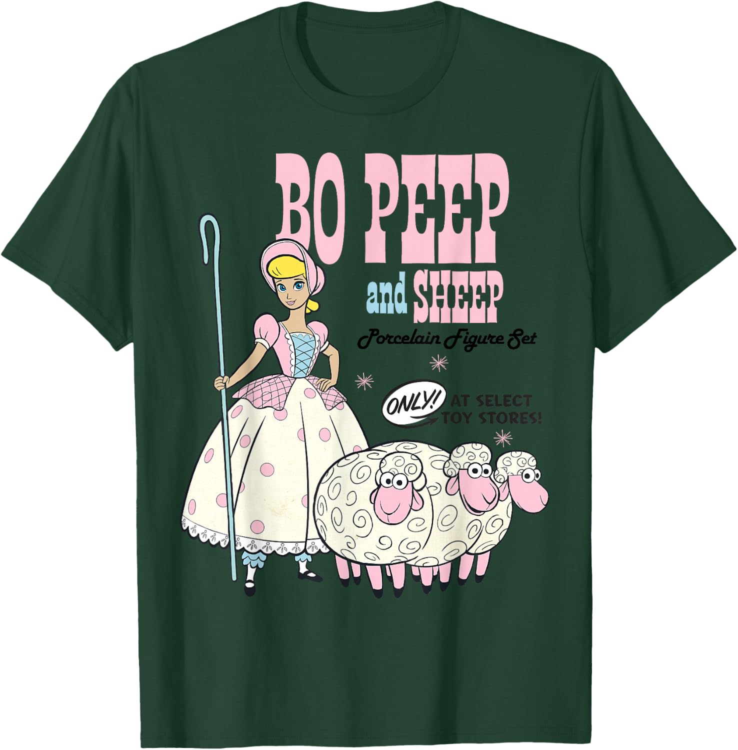 Disney Pixar Toy Story 4 Bo Peep and Sheep Advertisement T-Shirt - T-Shirt | Forest