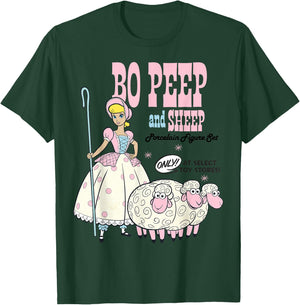 Disney Pixar Toy Story 4 Bo Peep and Sheep Advertisement T-Shirt - T-Shirt | Forest