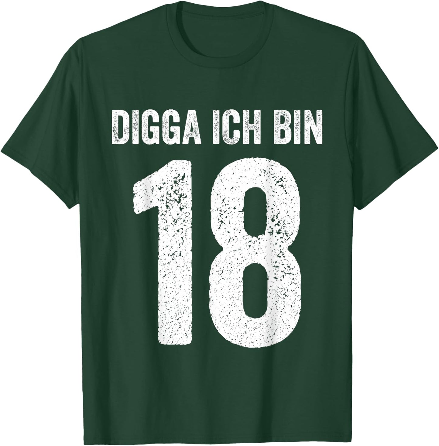 Digga Ich bin 18 Jahre alt Birthday 18 18th Birthday , black T-Shirt - T-Shirt | Forest