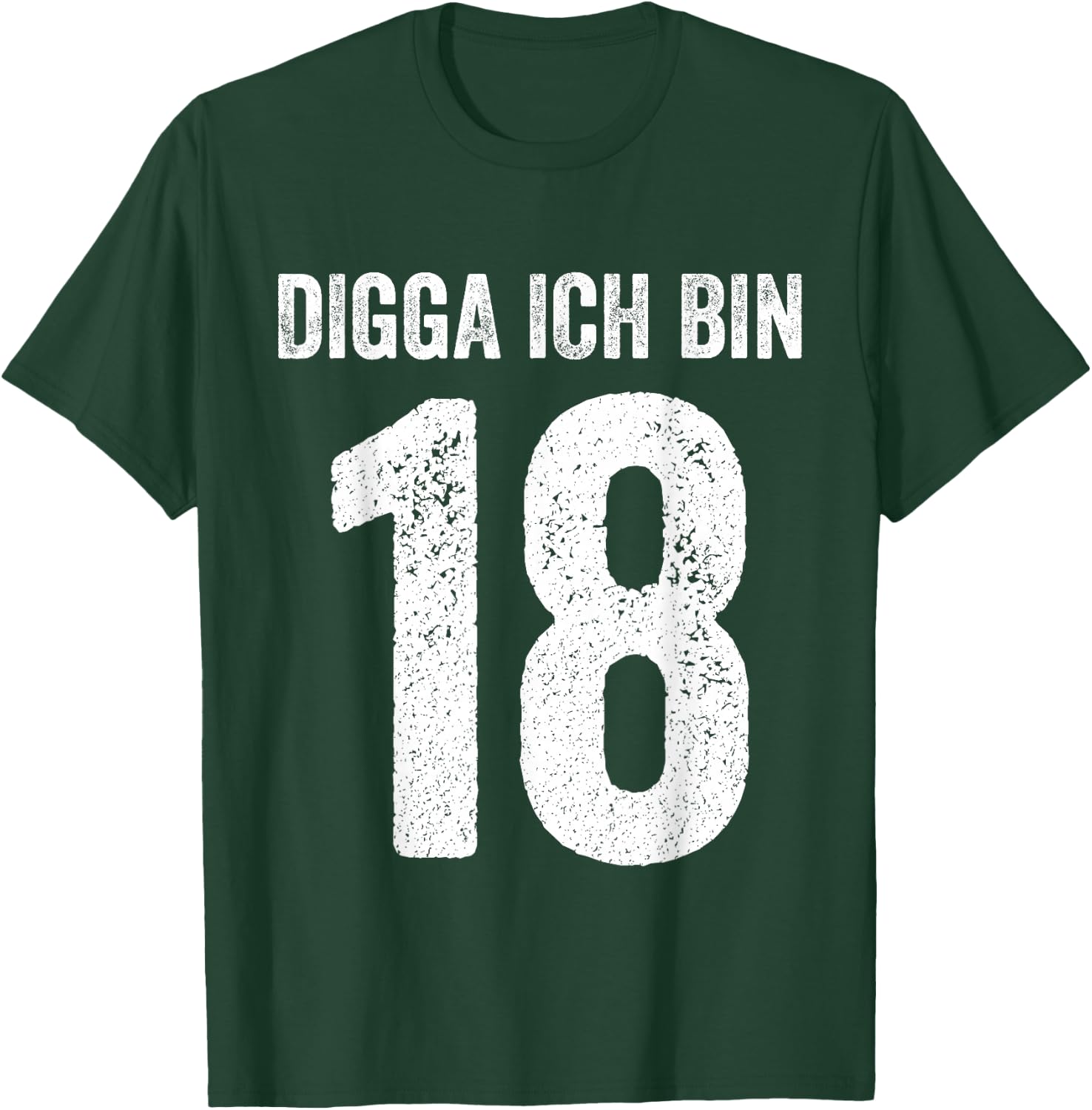 Digga Ich bin 18 Jahre alt Birthday 18 18th Birthday , black T-Shirt - T-Shirt | Forest