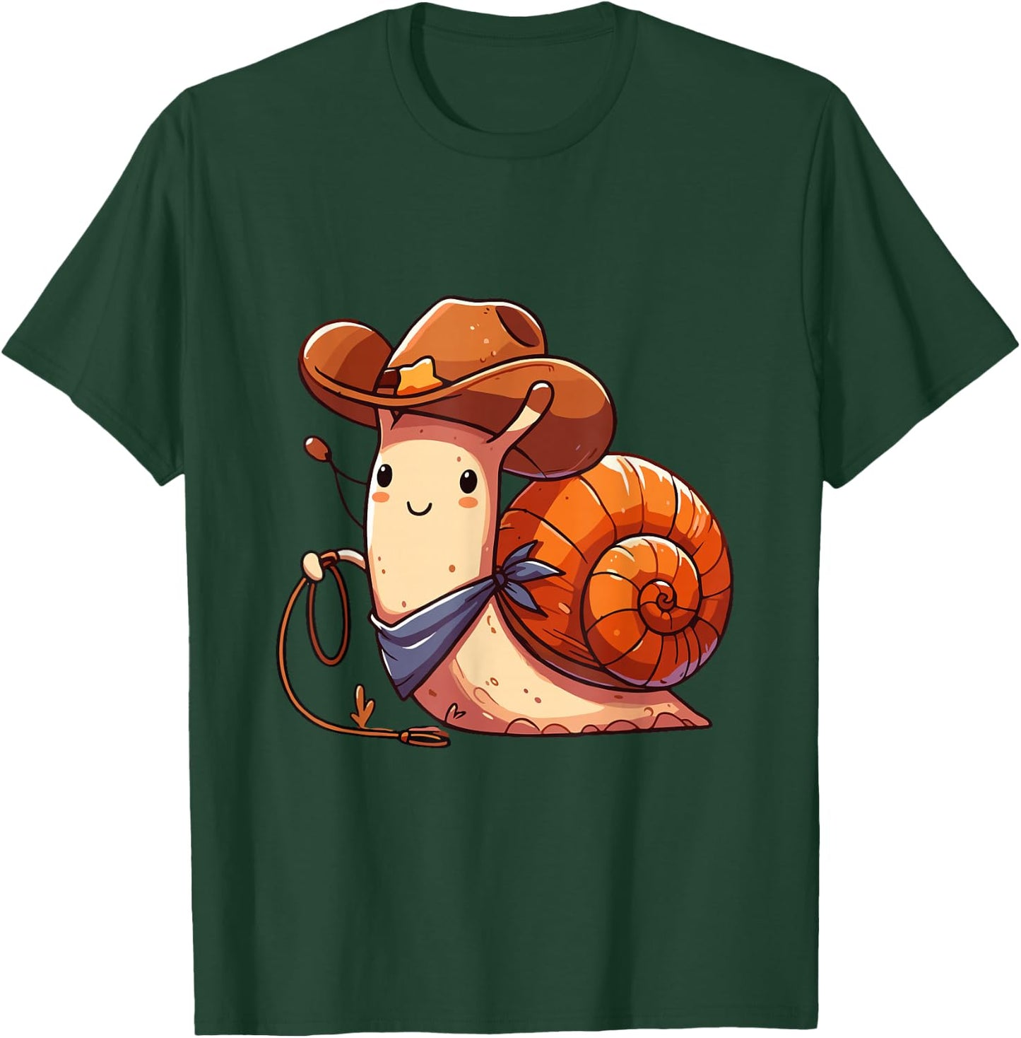 Western Rodeo Cowboy Outfit Hat Snail Texas Animals T-Shirt - T-Shirt | Forest