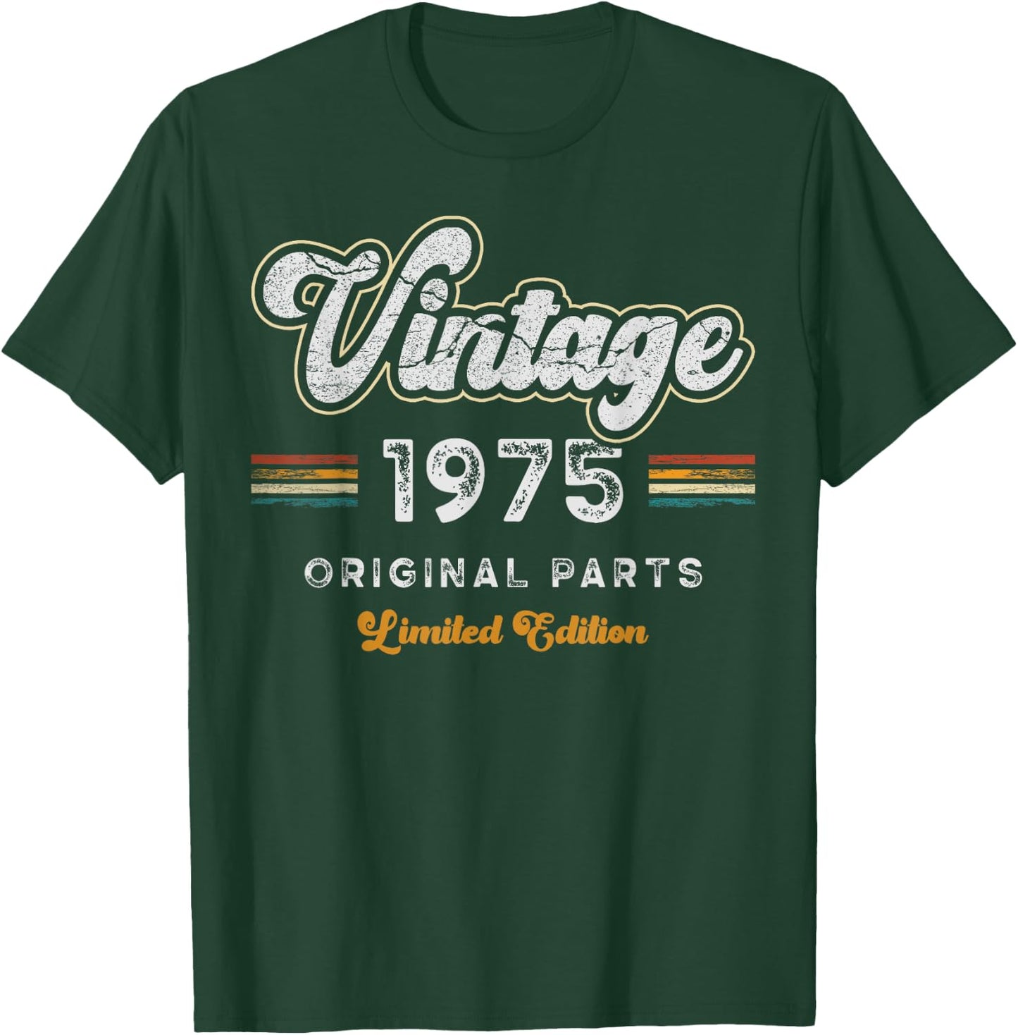 Vintage 1975 Original Parts 50th Birthday T-Shirt - T-Shirt | Forest